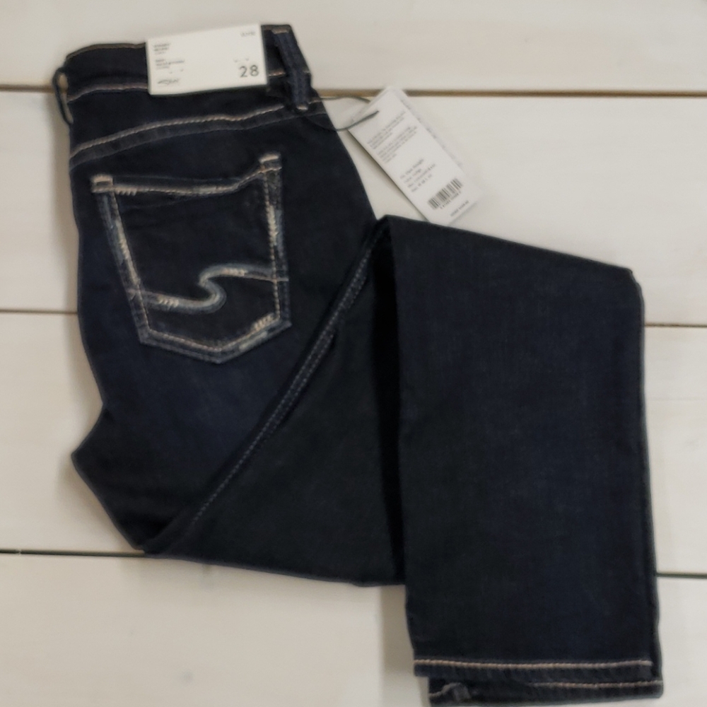 Silver Jeans, NWT Elyse Straight Mid Rise